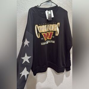 Washington Commanders Black Sweatshirt with Star Accents